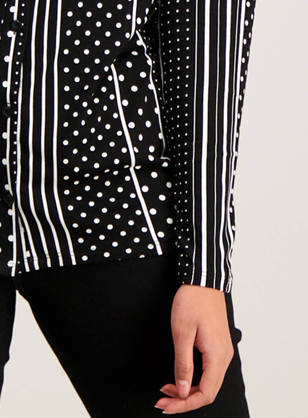 SKU COLOUR CLASH LS SPOT STRIPE SHIRT:Multi Coloured:28 - Image 2